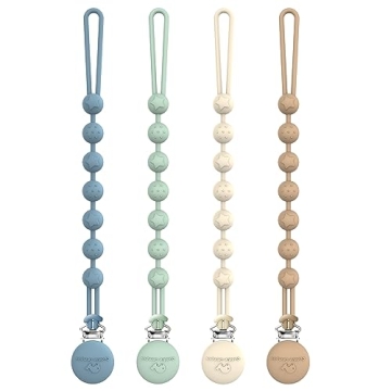 Stylish Silicone Pacifier Clips for Baby Boys and Girls