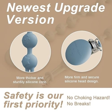 Stylish Silicone Pacifier Clips for Baby Boys and Girls