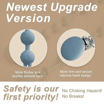 Stylish Silicone Pacifier Clips for Baby Boys and Girls