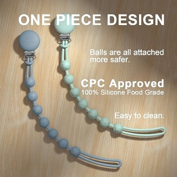 Stylish Silicone Pacifier Clips for Baby Boys and Girls