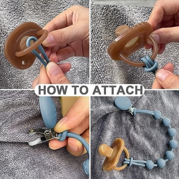 Stylish Silicone Pacifier Clips for Baby Boys and Girls