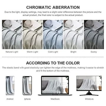 BOURINA Decorative Diamond Lattice Faux Cashmere Fringe Throw Blanket Lightweight Soft Cozy for Bed or Sofa Farmhouse Outdoor Throw Blankets, 50" x 60",Light Blue