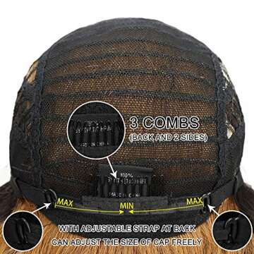 Joedir Lace Front Wigs Ombre Blonde 28'' Long Small Curly Wavy Synthetic Wigs For Black Women 130% Density Wigs(Ombre Gold Color)