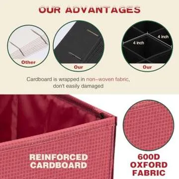 Ornament Organizer Storage Box with Trays,96-4 Inch Extra Large Christmas Ornaments Storage Containers Adjustable Dividers,Oversized 600D Oxford Xmas Decor Bulb Glass Decoration Storage Containers