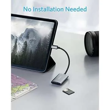 Anker USB-C SD 4.0 Card Reader, PowerExpand+ 2-in-1 Memory Card Reader, for SDXC, SDHC, SD, MMC, RS-MMC, Micro SDXC, Micro SD, Micro SDHC Card, UHS-II, and UHS-I Cards