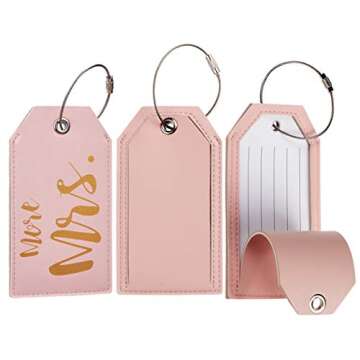 Charming Mr Mrs Leather Luggage Tags for Couples