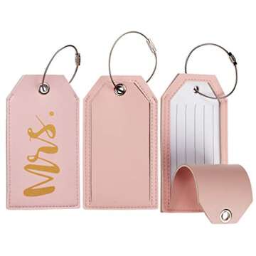 Charming Mr Mrs Leather Luggage Tags for Couples