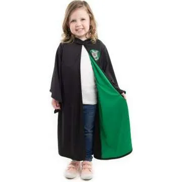 Little Adventures Green Hooded Wizard Robe Costume for Kids