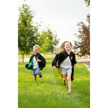 Green Hooded Wizard Robe Dress Up Costume for Kids