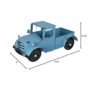 Rustic Antique Pickup Truck Planter Metal Decor