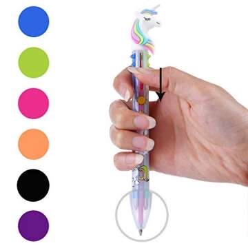 8 Multicolor Unicorn Ballpoint Gel Pen Set for All