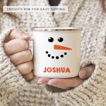 Andaz Press Kids Personalized Snowman Hot Cocoa Mug