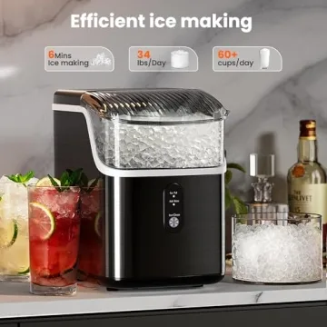 Nugget Ice Maker - 34lbs/Day Chewable Ice Machine
