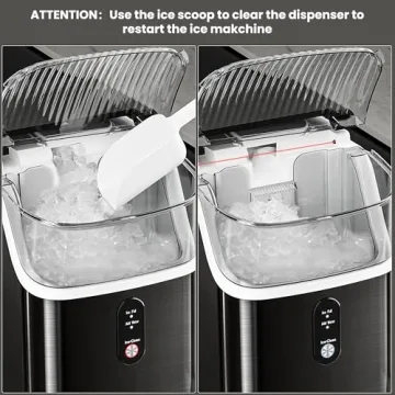 Nugget Ice Maker - 34lbs/Day Chewable Ice Machine