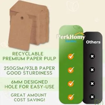 PH PERKHOMY 180 Pcs Gift Tags with String Kraft Paper Blank for Price Tag Gift Bag Hang Tags Box Labeling Clothes Craft Wedding Christmas Presents Halloween (Brown 180pcs)