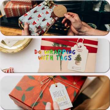 PH PERKHOMY 180 Pcs Gift Tags with String Kraft Paper Blank for Price Tag Gift Bag Hang Tags Box Labeling Clothes Craft Wedding Christmas Presents Halloween (Brown 180pcs)