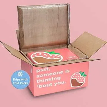 A Gift Inside 6 Chocolatey Covered Love Berries Strawberries with Sparkling Alcohol-Free Rose Brut