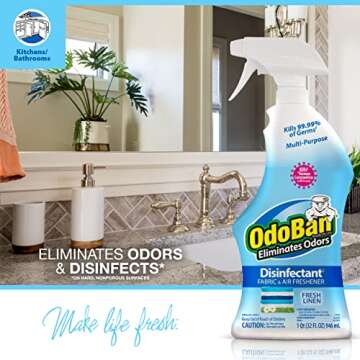 OdoBan Disinfectant & Odor Eliminator Set | Fresh Linen Scent