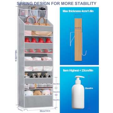 Wakaye Over Door Hanging Organizer for Nursery and Bathroom