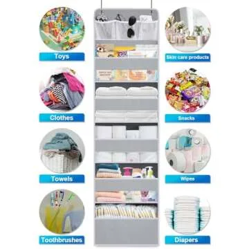 Wakaye Over Door Hanging Organizer for Nursery and Bathroom