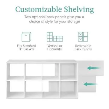 Best Choice 8-Cube Storage Organizer - White & Customizable