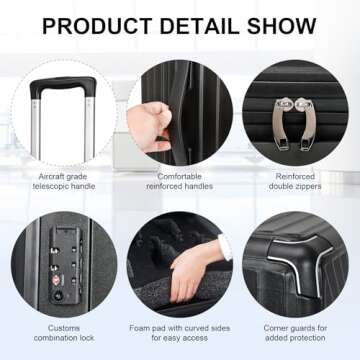 TSA Approved Wine Suitcase for 12 Bottles Travel Accessory