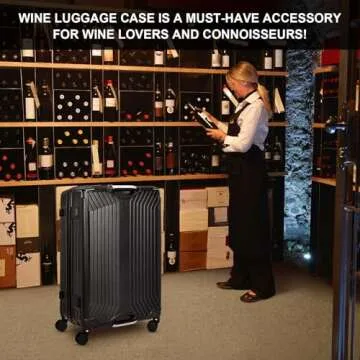 TSA Approved Wine Suitcase for 12 Bottles Travel Accessory