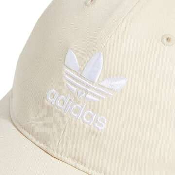 adidas Originals Women's Relaxed Fit Adjustable Strapback Cap, Wonder White/White, One Size