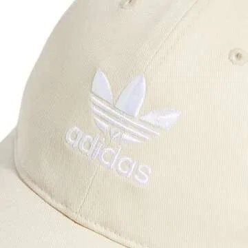 adidas Originals Women's Relaxed Fit Adjustable Strapback Cap, Wonder White/White, One Size