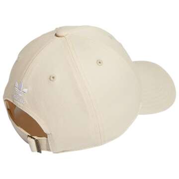 adidas Originals Women's Relaxed Fit Adjustable Strapback Cap, Wonder White/White, One Size