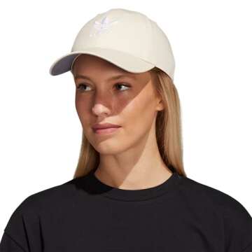 adidas Originals Women's Relaxed Fit Adjustable Strapback Cap, Wonder White/White, One Size