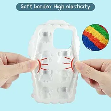 WOLLONY for iPhone 13 Pro Max Case 3D Cartoon Kawaii Funny Cute Phone Case for Girls Boys Women Soft Silicone Animal Shockproof Anti-Bump Protective Cover for iPhone 13 Pro Max 6.7" White-Blue