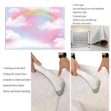 Princess Birthday Backdrop Girls 1st 2nd Happy Birthday Party Backdrop Princess Dream Castle Fairy Tale Party Photography Decoration Background 7x5ft