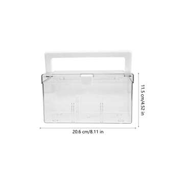 Plastic First Aid Storage Box: Lockable Medication Box Portable Medical Kit Container with Handle Em...