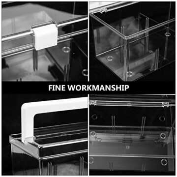 Plastic First Aid Storage Box: Lockable Medication Box Portable Medical Kit Container with Handle Emergency Medical Case Organizer for Family Travel Car Camping