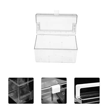 Plastic First Aid Storage Box: Lockable Medication Box Portable Medical Kit Container with Handle Emergency Medical Case Organizer for Family Travel Car Camping