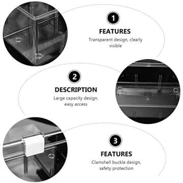 Plastic First Aid Storage Box: Lockable Medication Box Portable Medical Kit Container with Handle Emergency Medical Case Organizer for Family Travel Car Camping