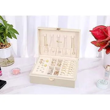 Voova Stylish Jewelry Box Organizer for Women and Men