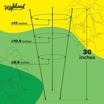 Tomato Cages for Garden Cherry Tomato Cage Plant Support Structures, Vegetables Climbing Plants Plan...