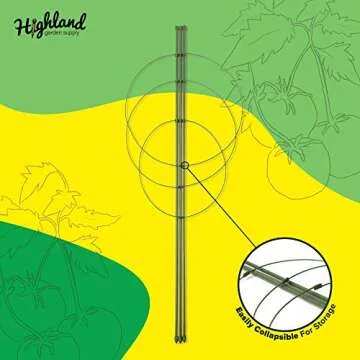 Tomato Cages for Garden Cherry Tomato Cage Plant Support Structures, Vegetables Climbing Plants Plant Trellis for Climbing Vegetable Metal 30" 3Pack