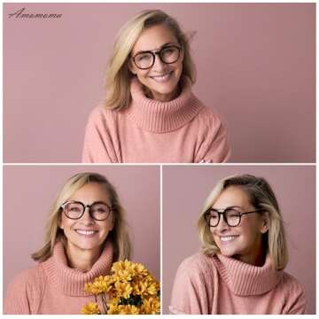 AMOMOMA 2 Pack Retro Aviator Square Reading Glasses for Women Men,Classic Blue Light Computer Womens...