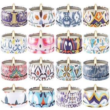 16 Pack Small Scented Candles Set - Aromatherapy Candles for Home & Travel