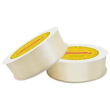 LEEQE Ivory Satin Ribbon 100 Yards for Gift Wrapping