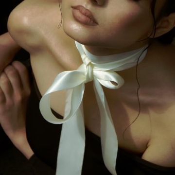 LEEQE Ivory Satin Ribbon 100 Yards for Gift Wrapping