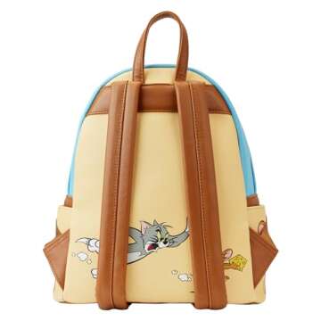 Loungefly! Leather: Tom and Jerry Mini Backpack - Gift Idea - Official Merchandise - Mini Backpack for Kids & Adults