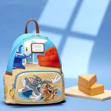 Loungefly! Leather: Tom and Jerry Mini Backpack - Gift Idea - Official Merchandise - Mini Backpack for Kids & Adults