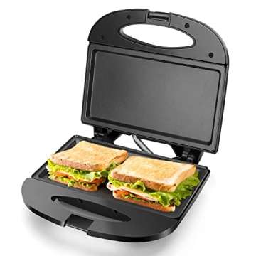 Aigostar Sandwich Maker with Non-stick Deep Grid Surface for Egg, Ham, Steaks Compact Electric Grill...