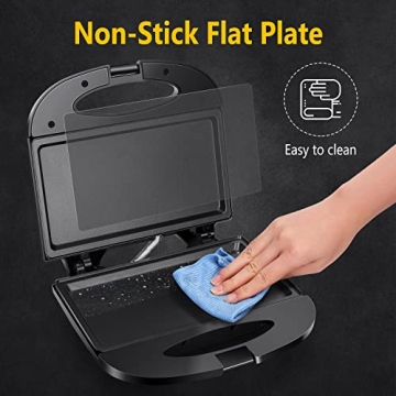Aigostar 2-in-1 Sandwich Maker for Quick Sandwiches