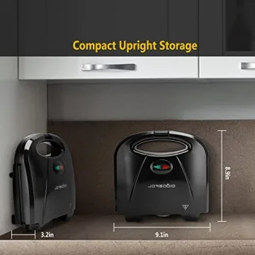 Aigostar 2-in-1 Sandwich Maker for Quick Sandwiches