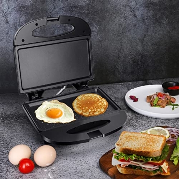 Aigostar 2-in-1 Sandwich Maker for Quick Sandwiches